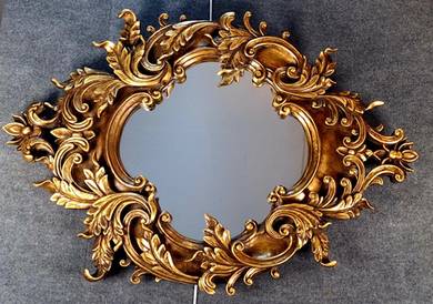 Frame Vintage Oval Elegance Gold Ornate Mirror