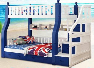 Double decker katil Kid children Bed frame 5