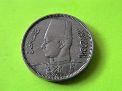Egypt 2 Milliemes - Faruk 1938 (EF)