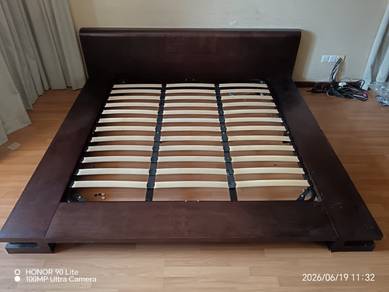 Solid Katil King Bed Frame Kayu Wooden