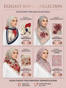 Combo 4pcs Tudung Bawal Bidang 46