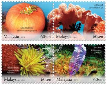 Mint Stamp Living Corals Malaysia 2013