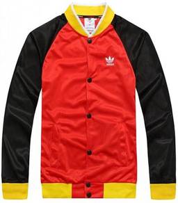 BLACK RED BASEBALL VARSiTY JACKET SWEATER