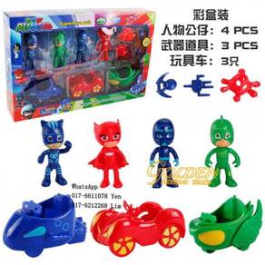 PJ Masks car & Figurine Cake Decoration 10pcs/set