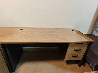 Wooden Office Desk with Drawers