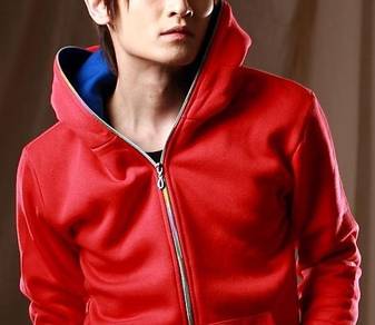A3434 RED FULL ZiP-UP HOODIE SWEATER JACKET MURAH
