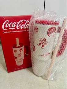 Coca-Cola Stainless Steel Tumbler with Straw