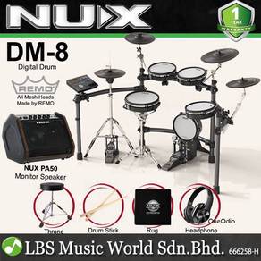 NUX DM-8 5 Piece Professional Digital Drum & PA50