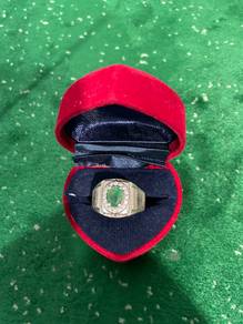 cincin permata zamrud berlilik berlian