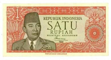Indonesia Soekarno 1 Rupiah banknote 1964