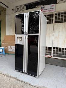 Hitachi 4 glass doors fridge with water dispenser