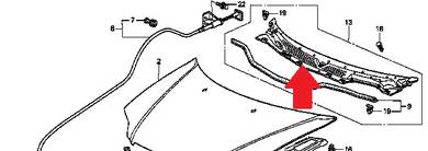 Honda Civic S04 S03 EK9 Wiper Cowl Cover EK4 EJ6