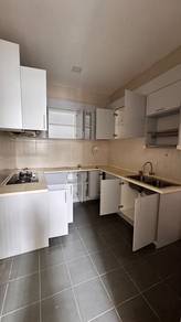U-Shaped Kitchen Cabinets with Countertop and Sink