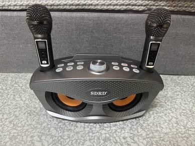 Speaker Bluetooth Karaoke SDRD Siap 2 Mic Wireless