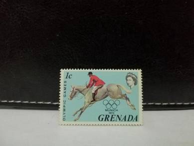 1972 Grenada Stamp Olympic Horse Jumping