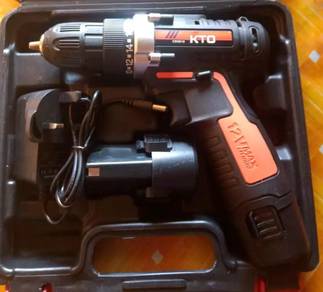 KTO Electric Portable Drill Tanpa Wayar - NEW SET