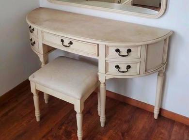 vintage desk with stool