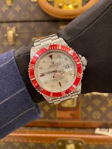2005 Rolex Submariner Ruby White Diamond Dial