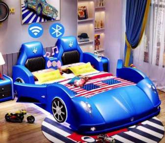 150x190cm Blue Children Bed Car Katil Tidur Frame
