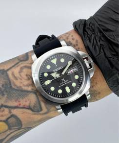 Custom Seiko Mod 40mm PAM Black Day-Date Submersib