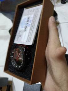 NAVIFORCE Men's Black Red Sports Watch