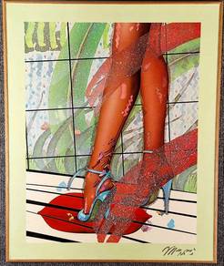 Silkscreen Reproduction Print - Rhythm in Red