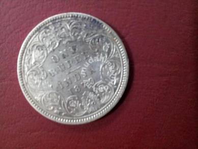 British India Silver coin one rupee 1879