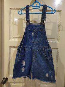 denim short jumpsuit