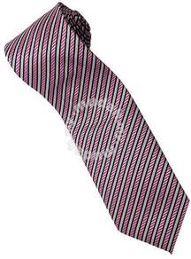 EPP06 Purple Black White Striped Formal Neck Tie