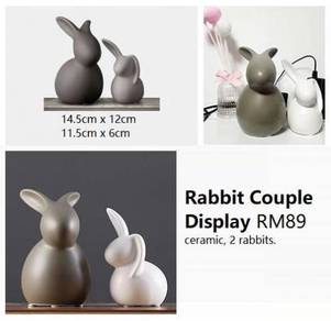 Rabbit Couple Display