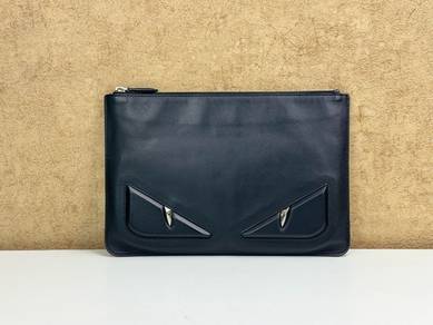 Fendi 7N0078 Monster Eyes Zip Clutch Bag