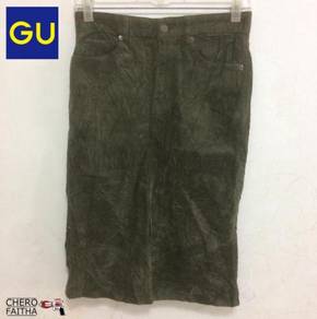 CRFT1482 GU jeans corduroy mini skirt