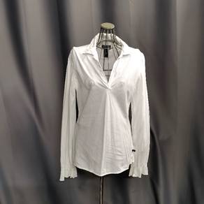 Polo Jeans by Ralph Lauren White V-neck Blouse