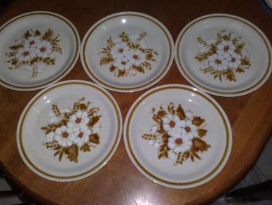 Pinggan vintage mountain wood stoneware plate 10