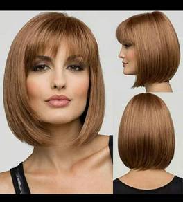 wig bob brwon synthetice