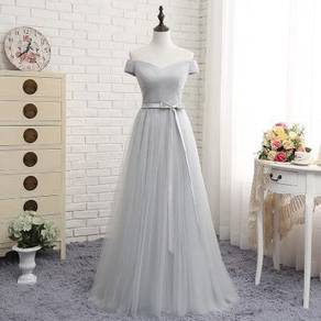 Pink grey wedding bridesmaid prom dress RBBD0076