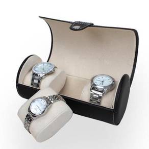 Kotak Leather Utk Simpan 3 Jam-jam Tangan