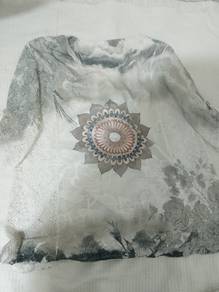 Preloved Women's Boho Mandala Lace Patchwork Blous
