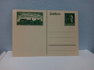1938 Germany Postal Card, Hitler