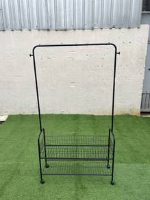 YE74E Rak Baju Besi Metal Clothes Rack with 2 Tier