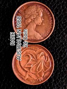 RARE....VERY RARE  Australian 1968 2¢ coin