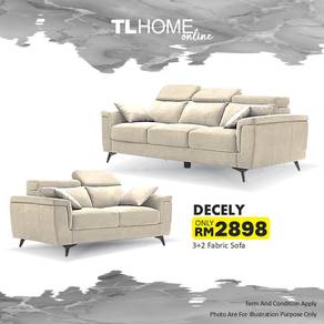 3+2 Seater Fabric Sofa (adjustable headrest)
