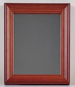 Red Wooden Framed Wall Mirror