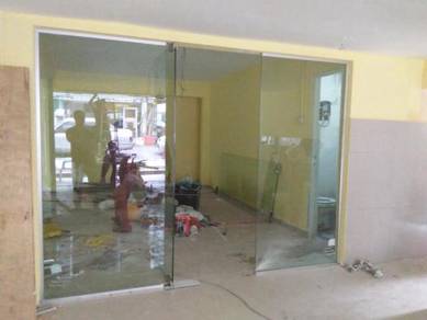 GLASS DINDING l glass wall install