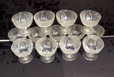 Vintage Footed GLASS IceCream/Dessert Bowls (Each)