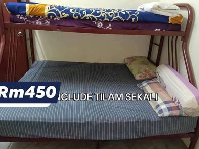Double Decker bed with matress for sale