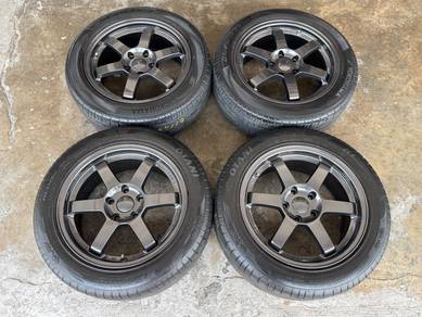 Sport rim second 17 te37 siap tayar civic s70 hrv