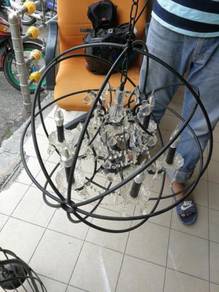 Steel Frame Round Crystal Design Lamp TY433
