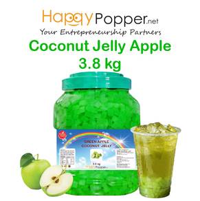 Coconut Jelly Boba Tea Topping Green Apple 3.8kg
