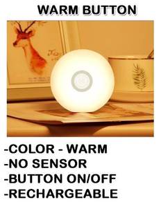 AWARM LiGHT LAMP BUTTON LED USB RECHARGEABLE LAMPU